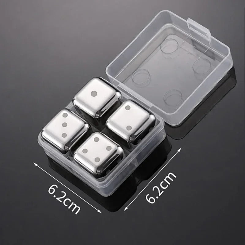 Golden dice ice cubes